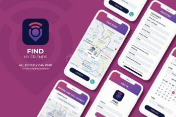 ออกแบบแอพพลิเคชั่น - Mobile App - FindMyFriend
